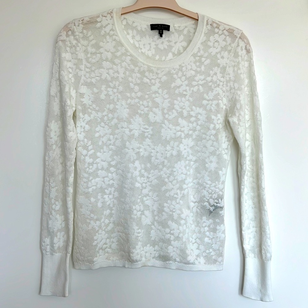 Rag & Bone | Perry Floral Jacquard Long Sleeve Top